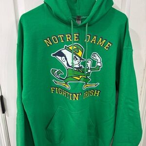 Custom rare Notre Dame Fighting Irish Green Hoodie